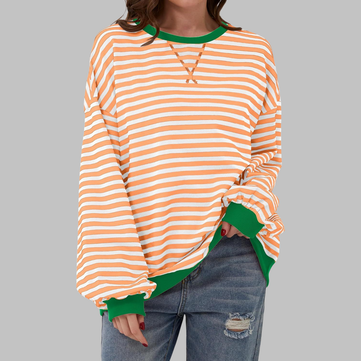 Evelyn – Trendy Striped Sweatshirt