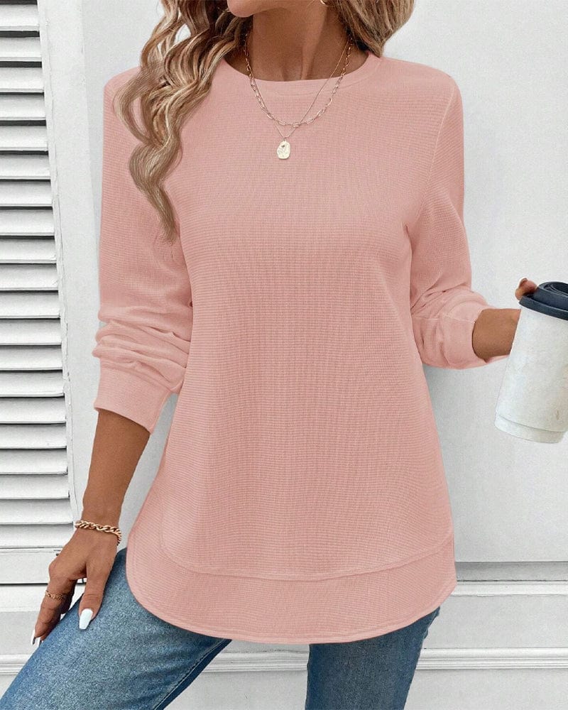 Shirley – Elegant Round Neck Long Sleeve
