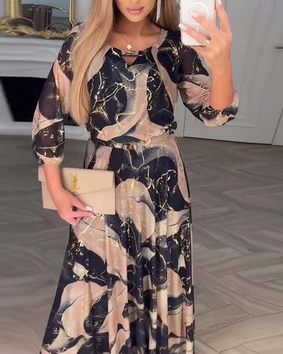Kyra – Elegant Printed Dress