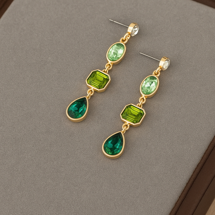 Kona | Earrings with Green Gemstones