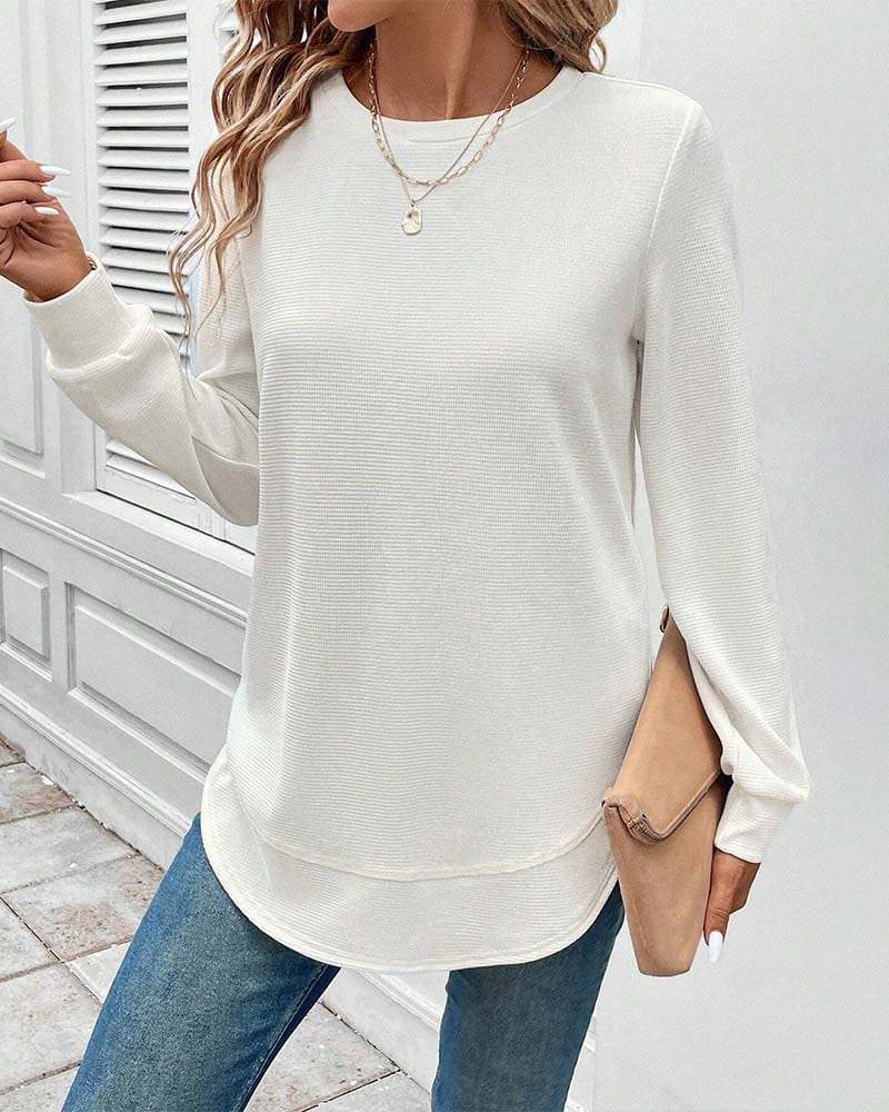 Shirley – Elegant Round Neck Long Sleeve