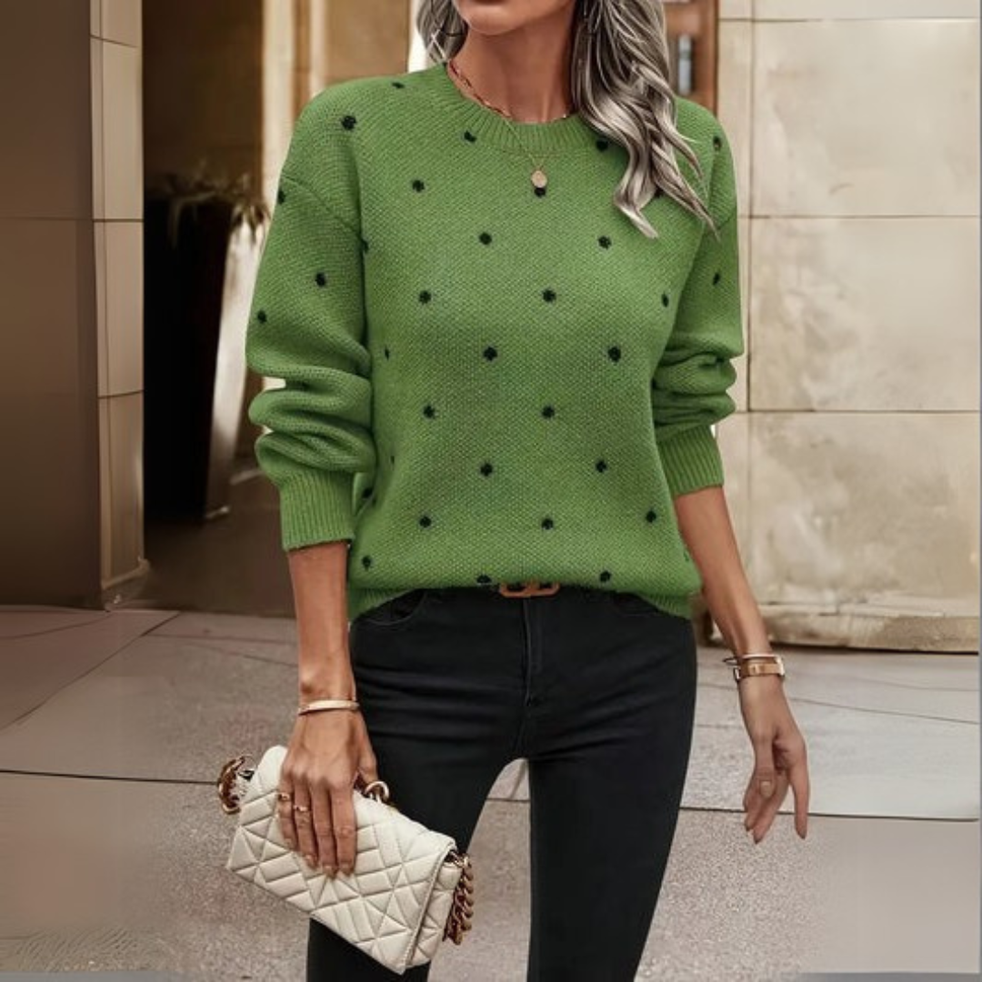 Ava - Soft Sweater with Dots