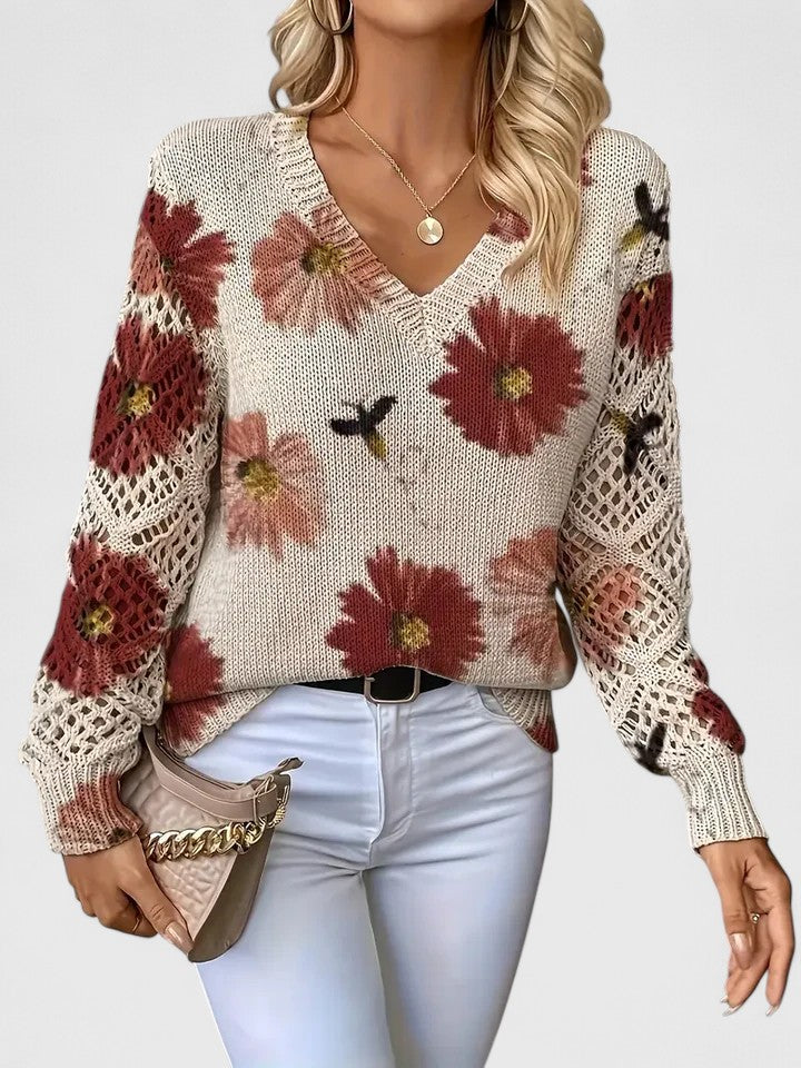 Eve – Timeless Floral Sweater