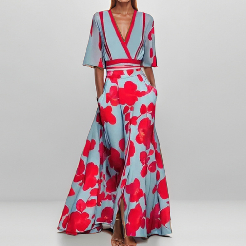 Ellen - Elegant Floral Maxi Dress