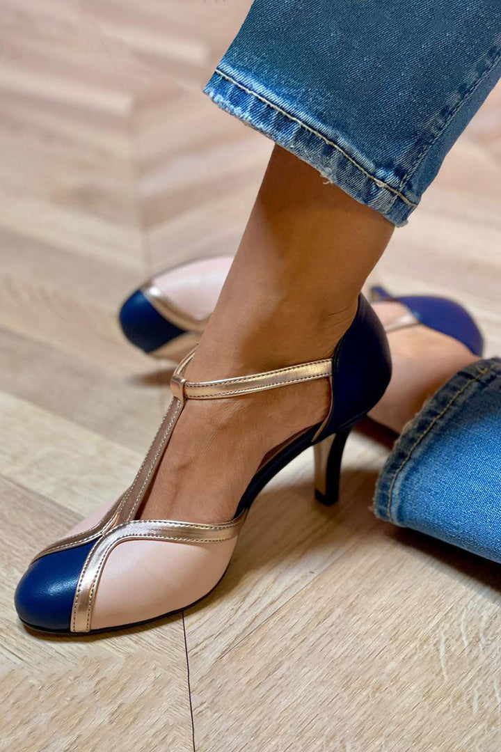 Alessia | T-Pass Ballerinas in Bright Colors with Comfortable Round Toe Area