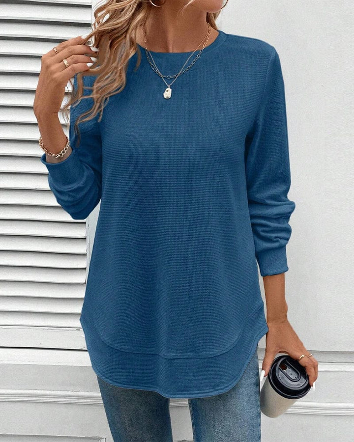 Shirley – Elegant Round Neck Long Sleeve