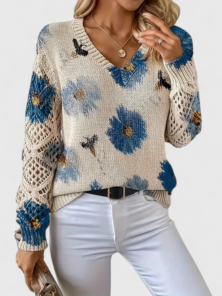 Eve – Timeless Floral Sweater
