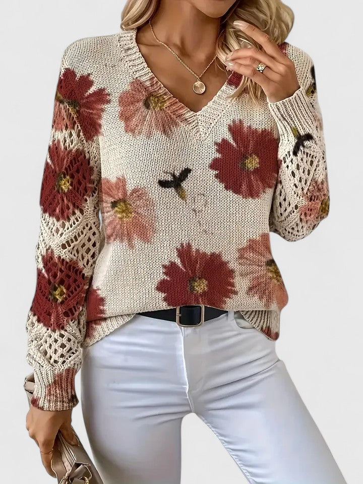 Eve – Timeless Floral Sweater