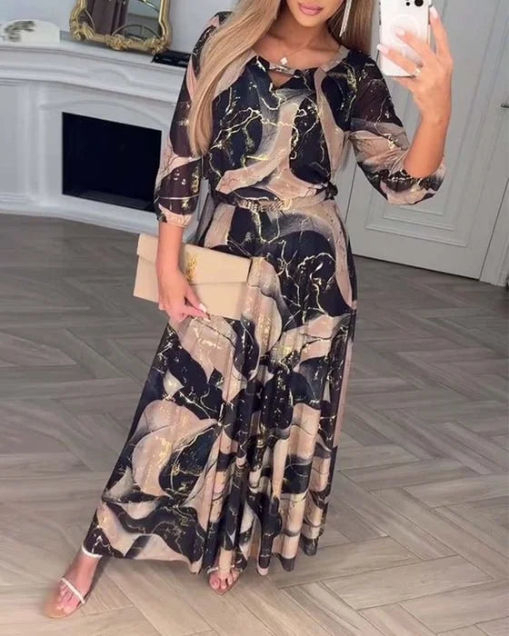 Kyra – Elegant Printed Dress
