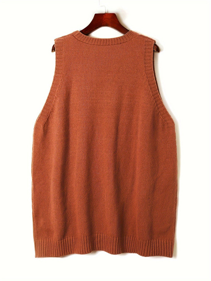 Jamie – Trendy V-Neck Knitwear Vest