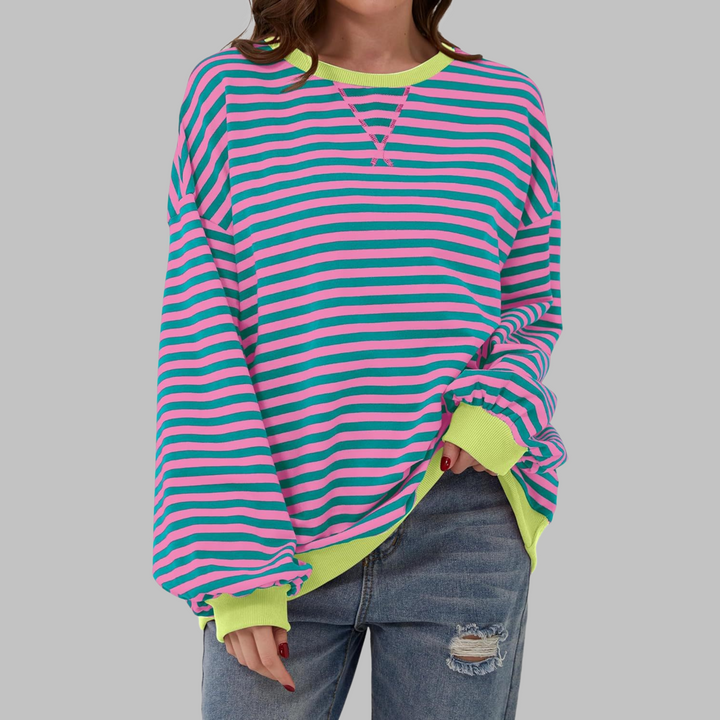 Evelyn – Trendy Striped Sweatshirt