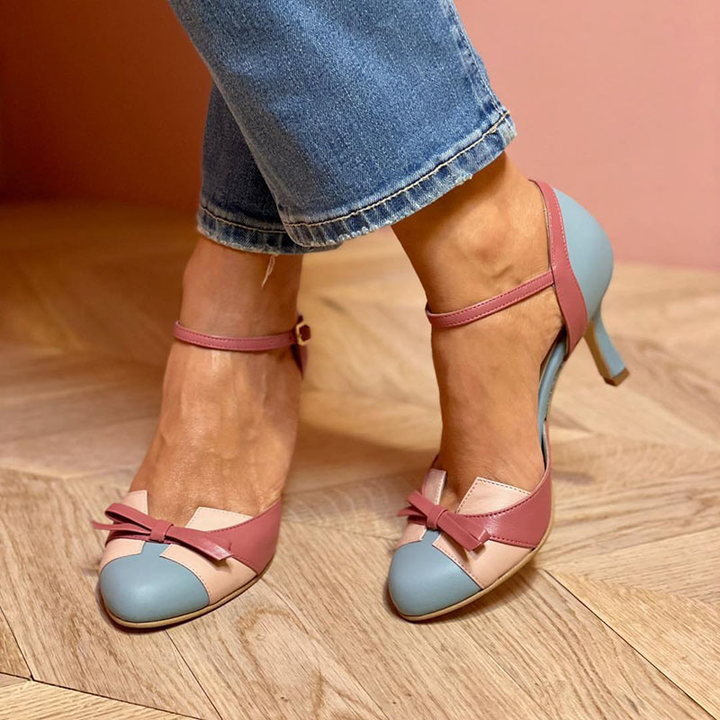 Bellarosa | Colorful Sandals with Knots and Straps, Round Toe Area