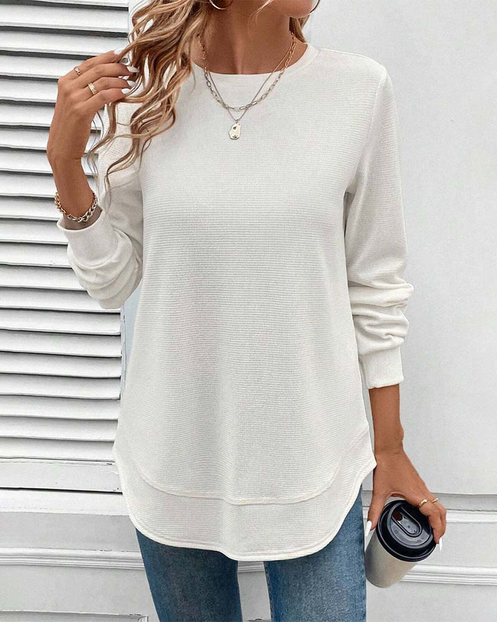 Shirley – Elegant Round Neck Long Sleeve