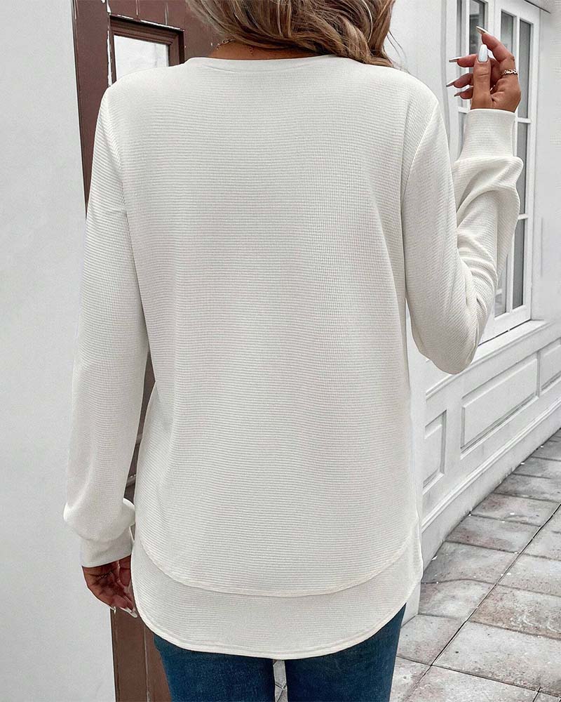 Shirley – Elegant Round Neck Long Sleeve