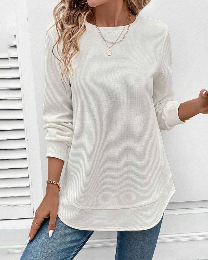 Shirley – Elegant Round Neck Long Sleeve