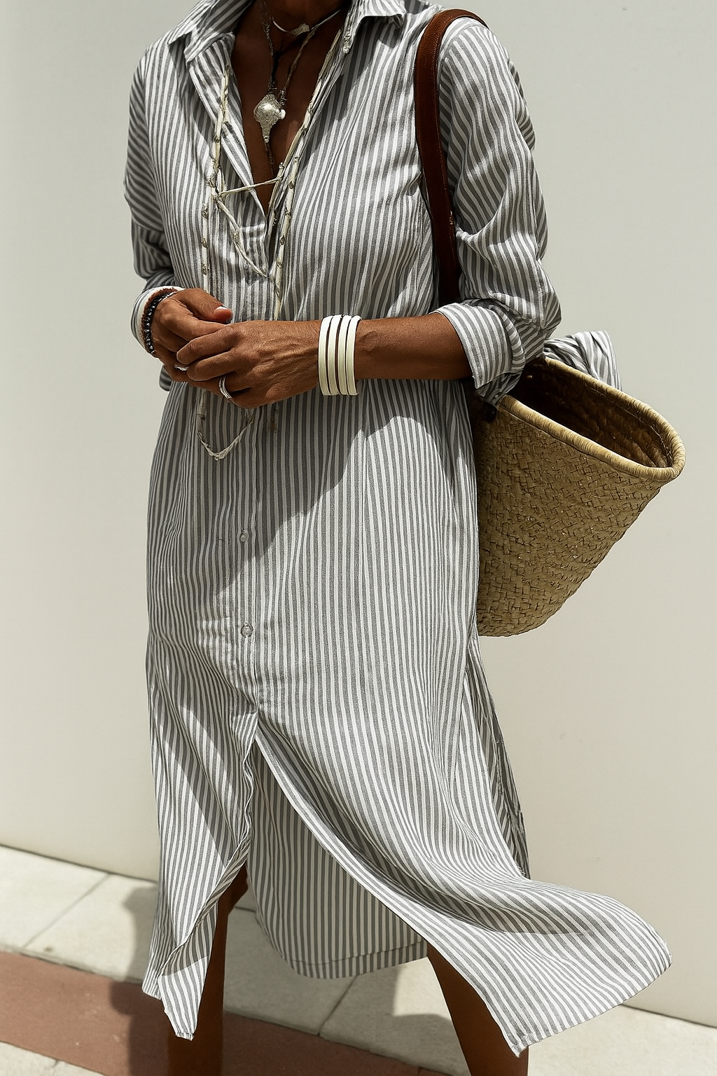 Stephanie – Elegant Striped Dress