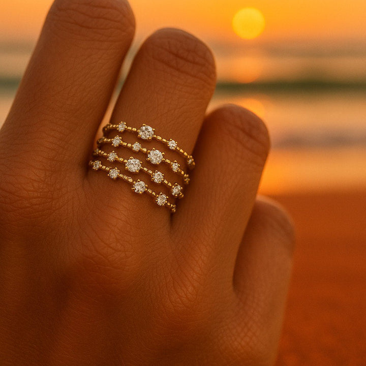 Pelagia | Gold Ring Set
