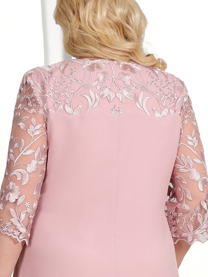 Rosemary – Plus Size Dress with Embroidered Details