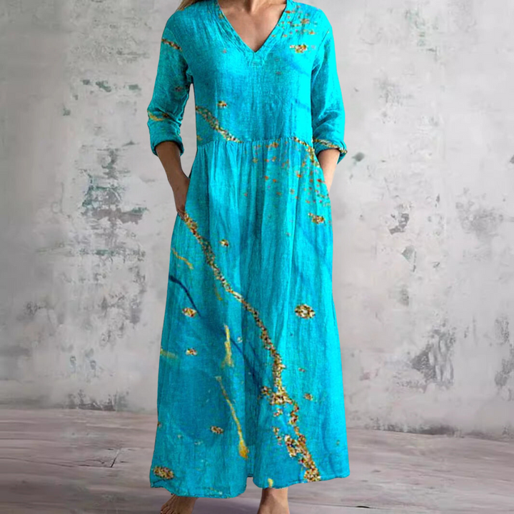 Kayla – Floral V-Neck Summer Dress