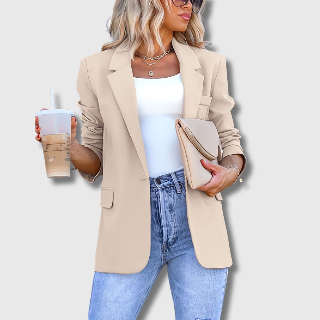 Sylvie - Women's Beige Elegance Blazer Limited Edition