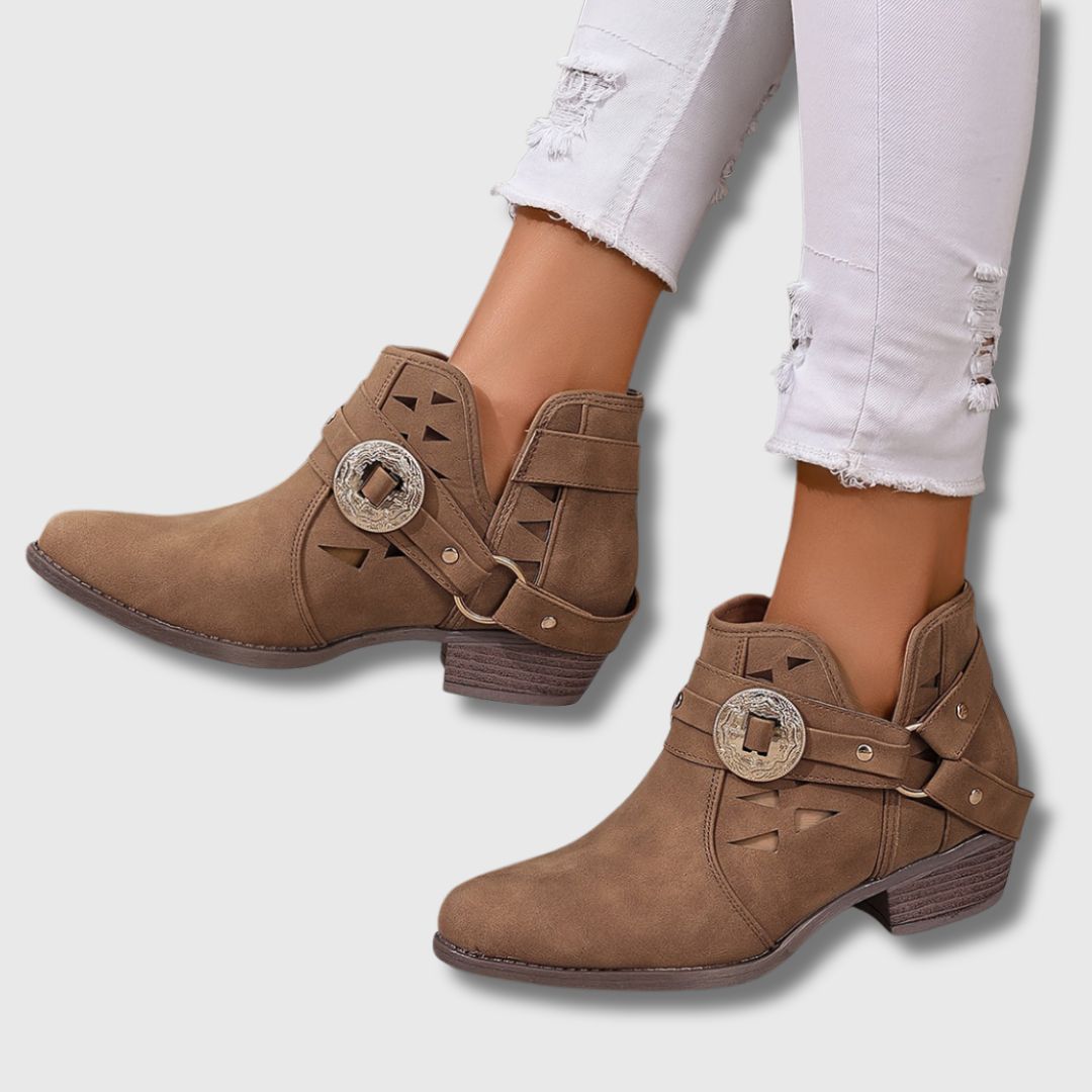 Clara – Women's Western Chic Ankle Boots | Limited Edition