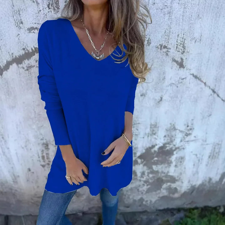 Sarah – Chic Relaxed V-Neck Tunic