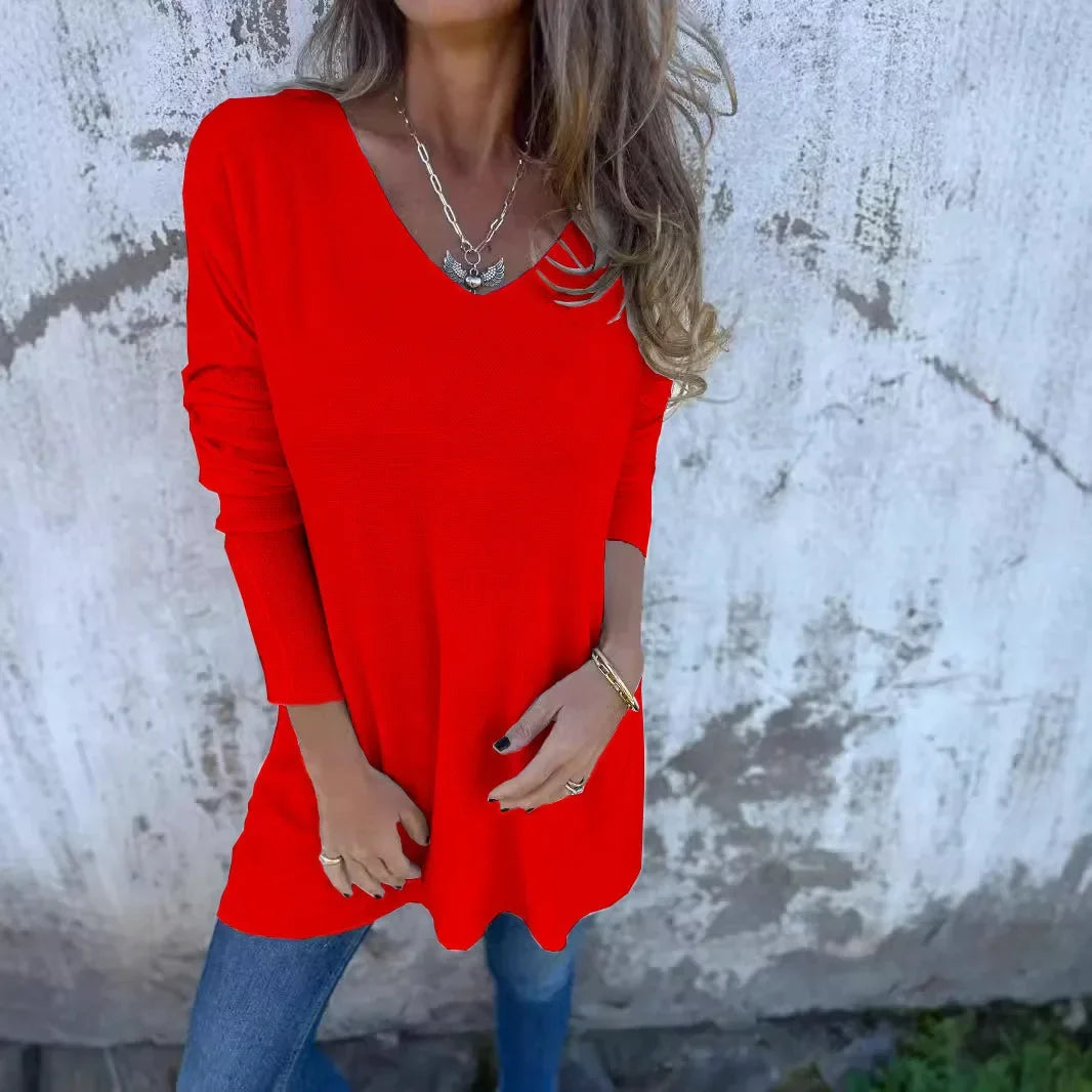 Sarah – Chic Relaxed V-Neck Tunic