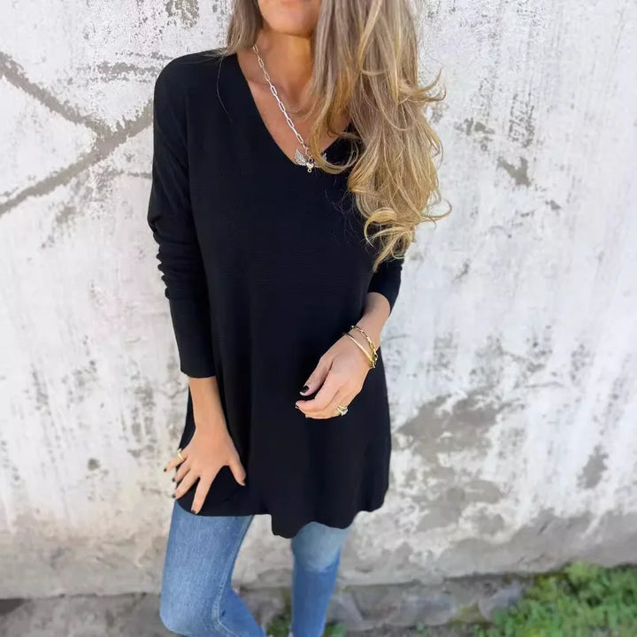 Sarah – Chic Relaxed V-Neck Tunic