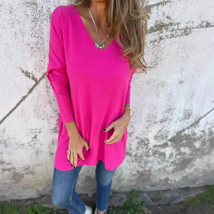 Sarah – Chic Relaxed V-Neck Tunic