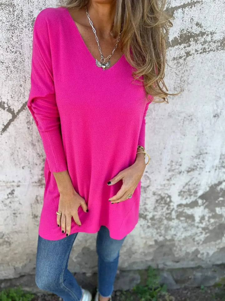 Sarah – Chic Relaxed V-Neck Tunic