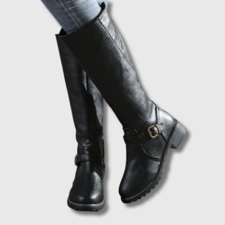 Kate - Long Boots with Buckle and Zipper | Limited Edition