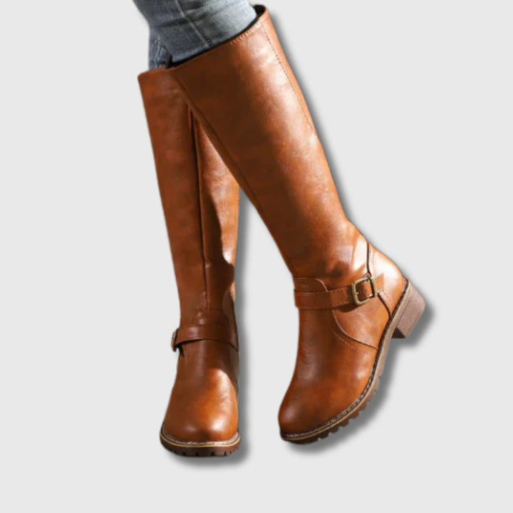 Kate - Long Boots with Buckle and Zipper | Limited Edition