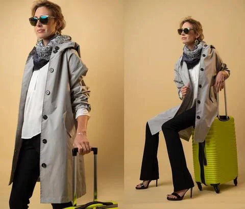 Lunara - Stylish Belt Trench Coat