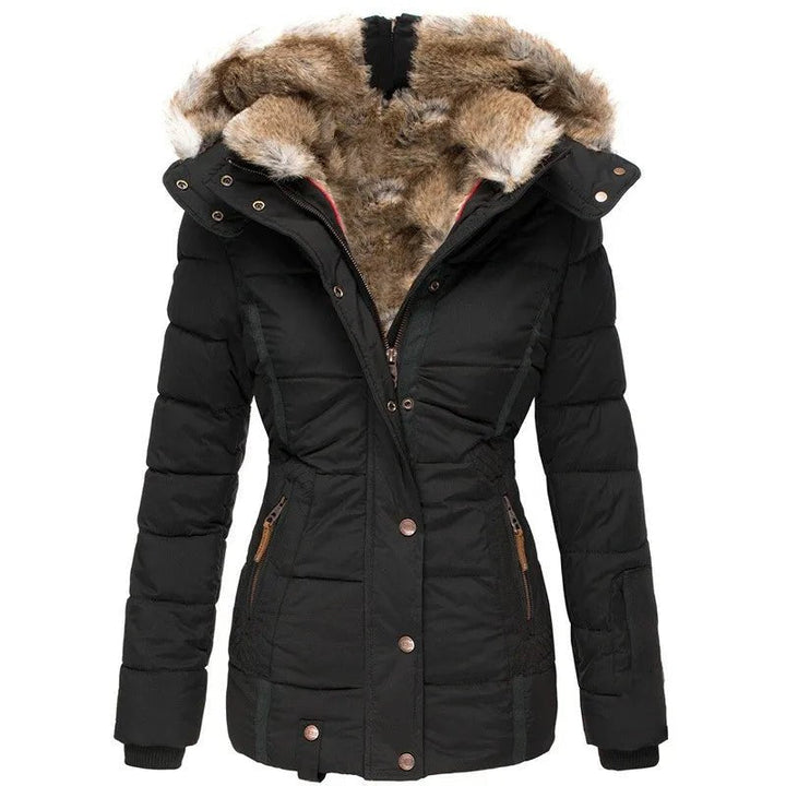Zara - Warm Winter Coat with Fur Lining