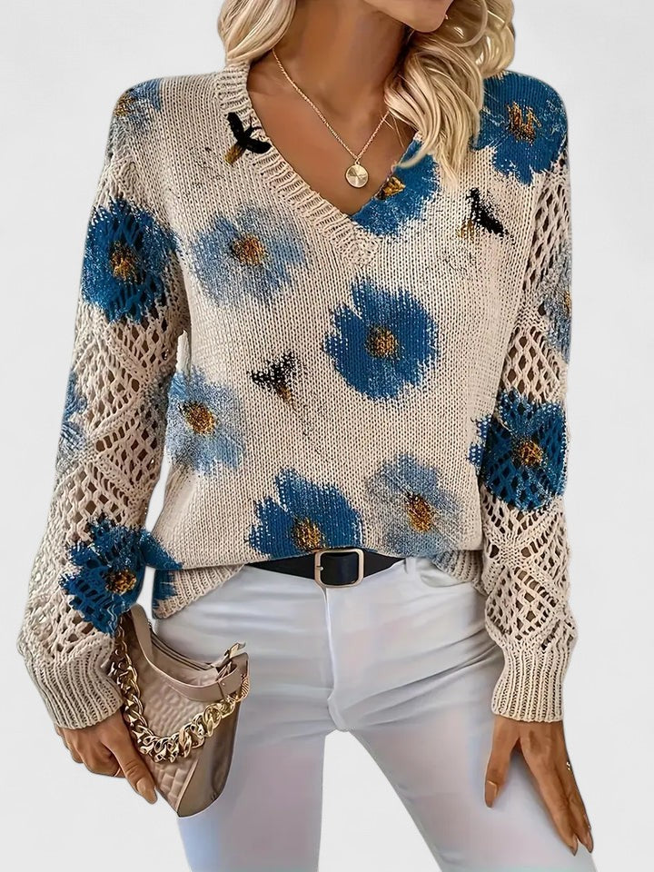 Eve – Timeless Floral Sweater