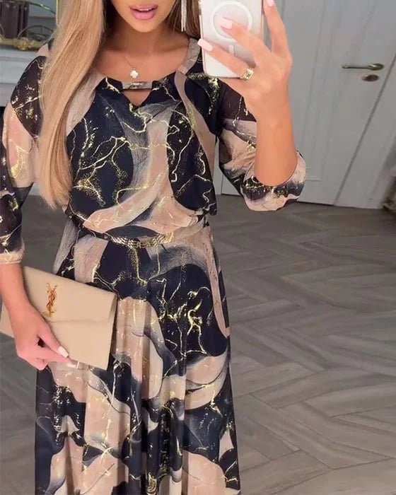 Kyra – Elegant Printed Dress