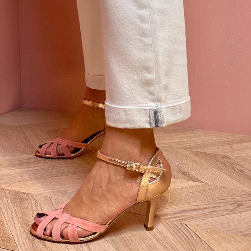 Calista | Kitten Heeled Sandals with Open Toe