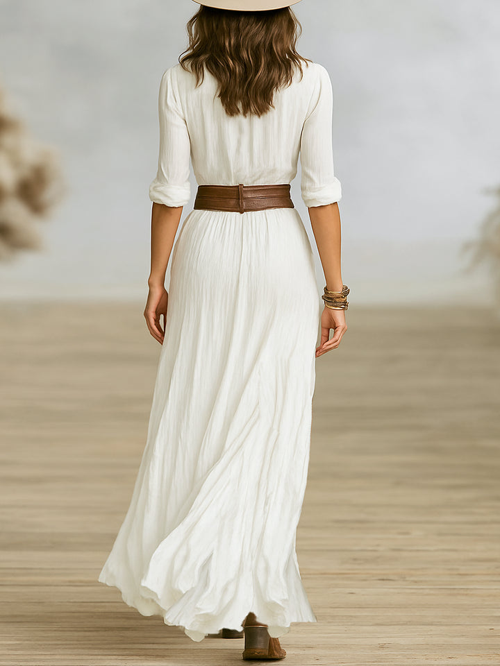 Kathleen – Flowy Long-Sleeve Maxi Dress