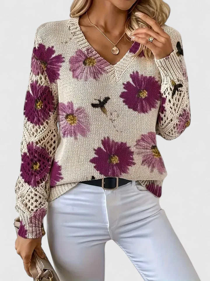 Eve – Timeless Floral Sweater