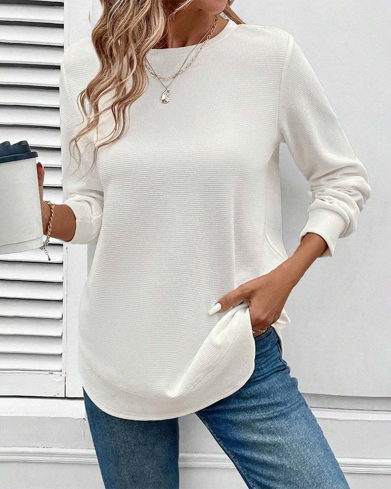 Shirley – Elegant Round Neck Long Sleeve