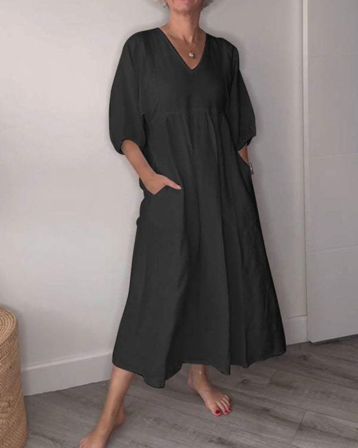 Nova – Timeless V-Neck Maxi Dress