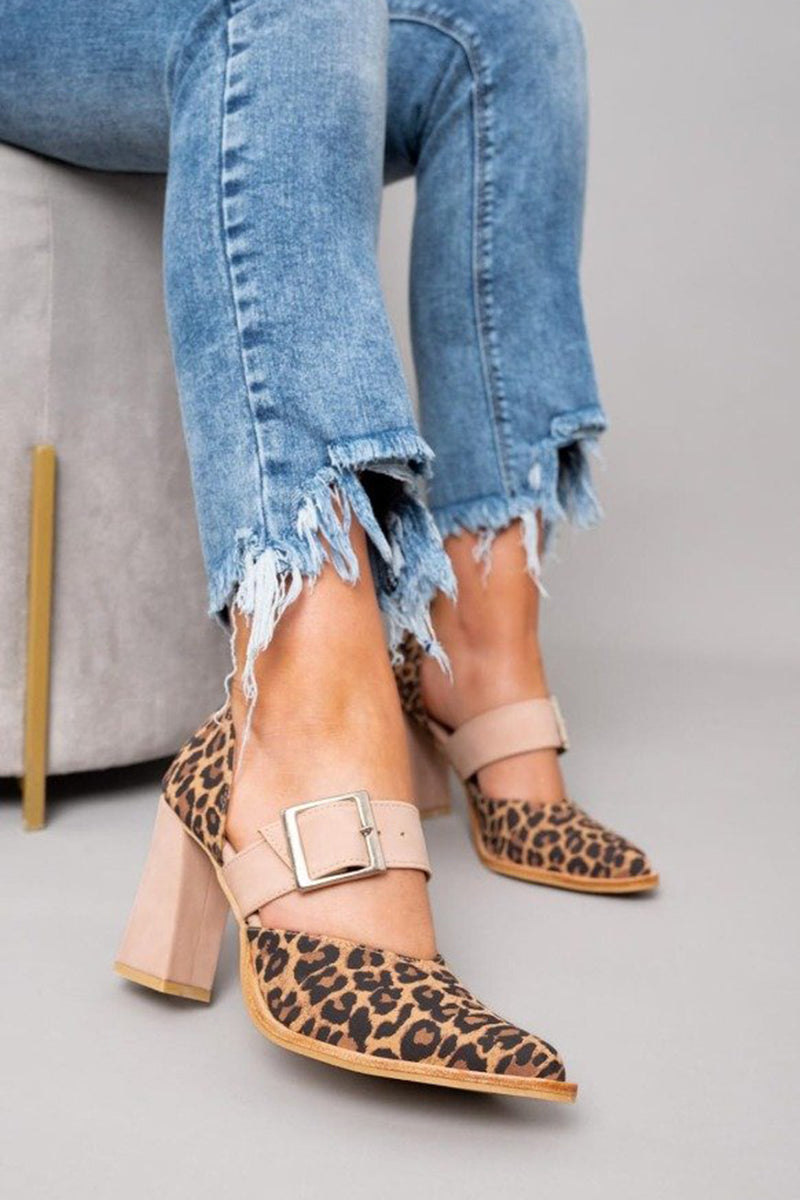 Selveta | Leo - Ankle Strap Suede Sandals with Block Heel