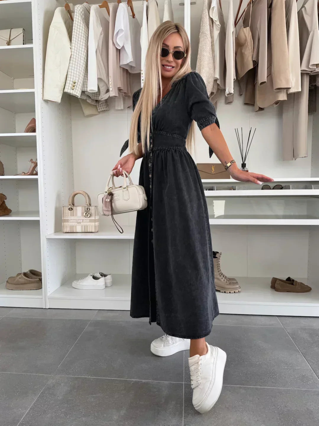Louise - Luminescent Denim Dress