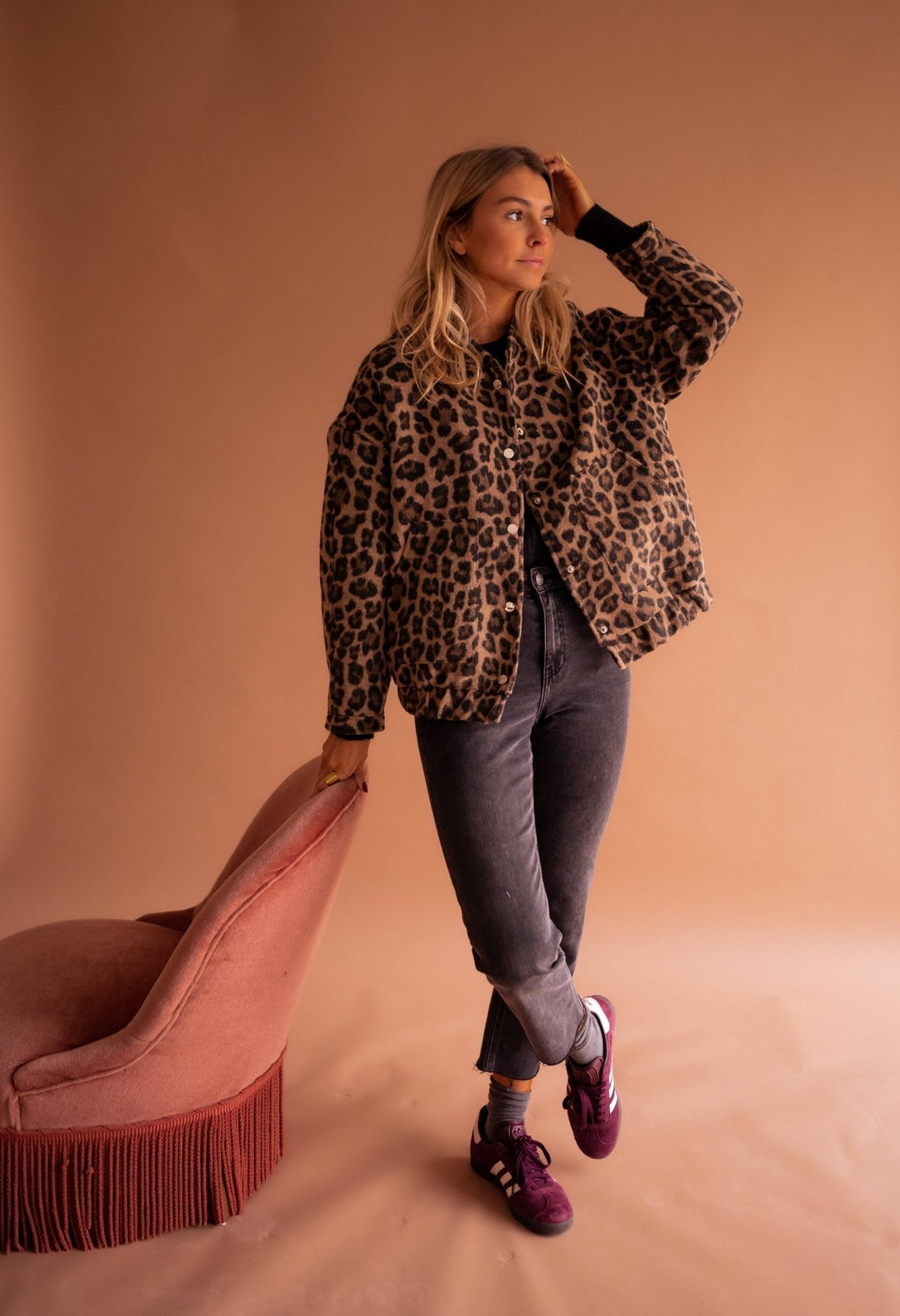Dascha - Trendy Jacket With Leopard Print