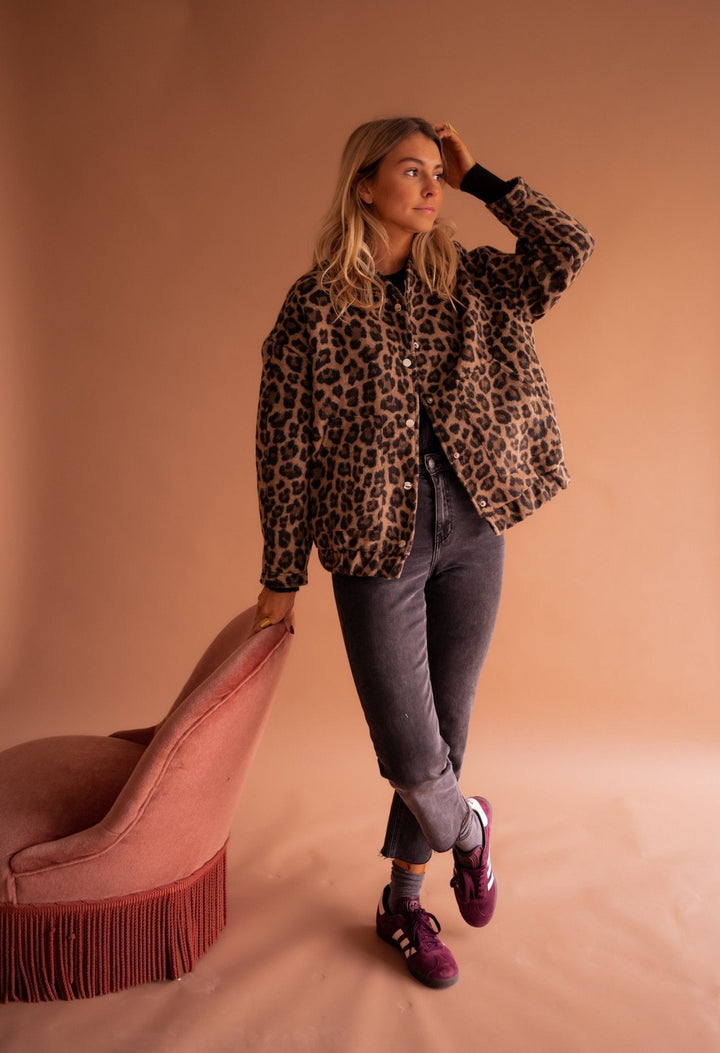 Dascha - Trendy Jacket With Leopard Print