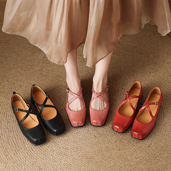 Aida - Leather Mary Janes – Elegant and Comfortable Shoes for Every Occasion