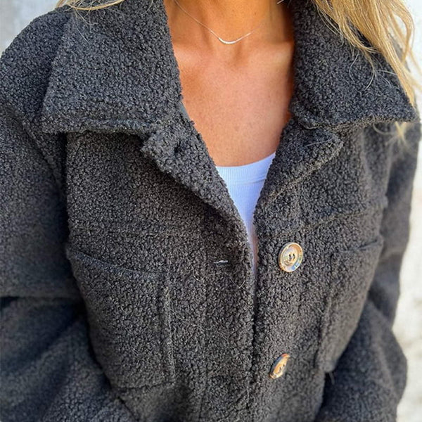 Claudia – Light Bouclé Jacket with Lapel