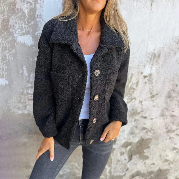 Claudia – Light Bouclé Jacket with Lapel